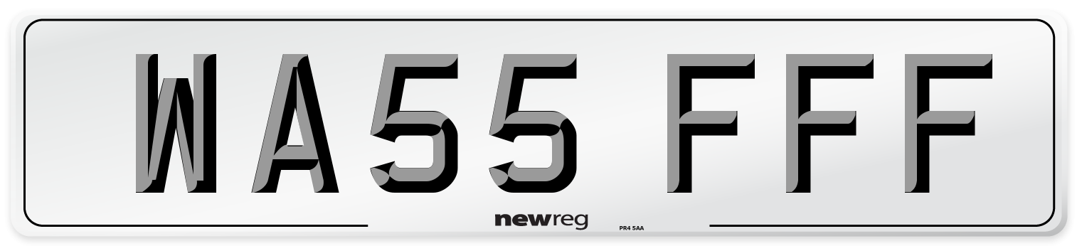 WA55 FFF Number Plate from New Reg